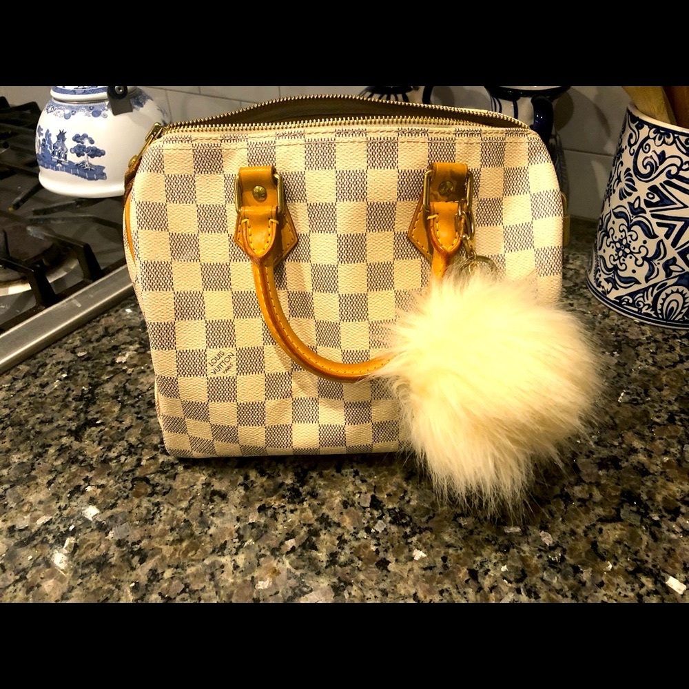 Authentic Louis Vuitton Damier Azur Speedy 25